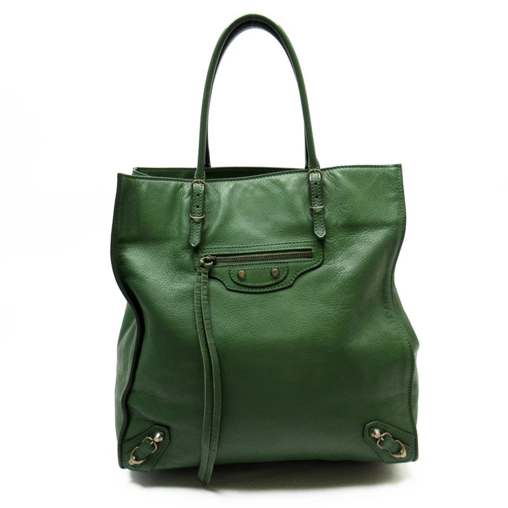 Balenciaga Handbag Tote Bag Green Leather